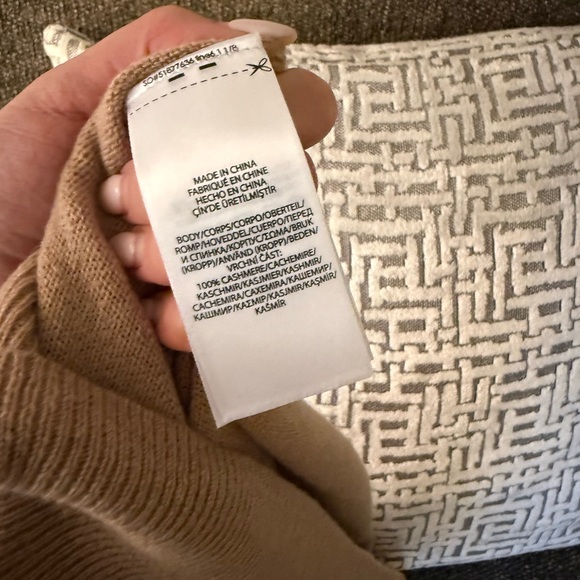 Ralph Lauren Beige 100% Washable Cashmere Sweater NWT - Picture 6 of 6